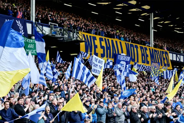 Everton fans at Goodison Park