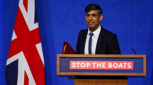 Rishi Sunak at a press conference