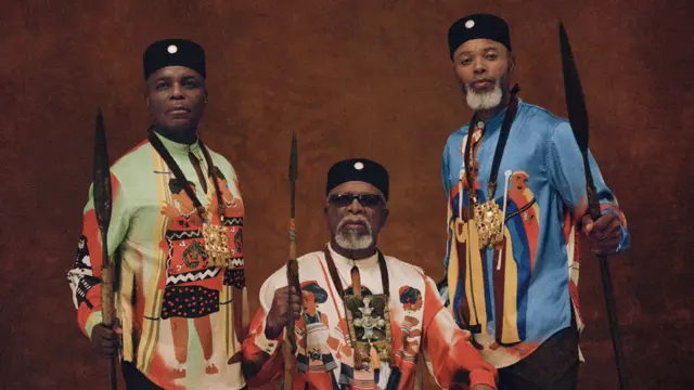 John Kani and others model Thebe Magugu's new collection