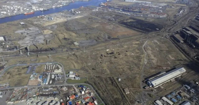 An aerial photo of Teesworks