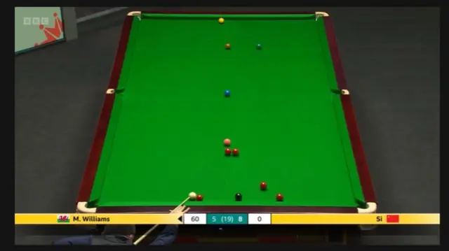 Mark Williams pots a red