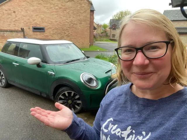 Sophie Law with her car