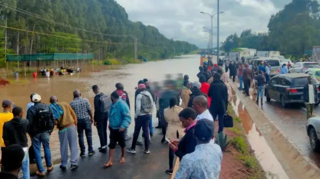 Part of affected roads in Nairobi