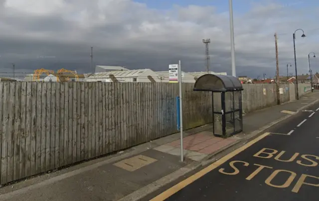 A bus shelter in Hartlepool