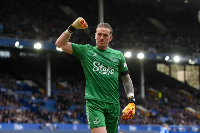 Jordan Pickford celebrates