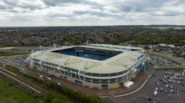 The CBS Arena from the air