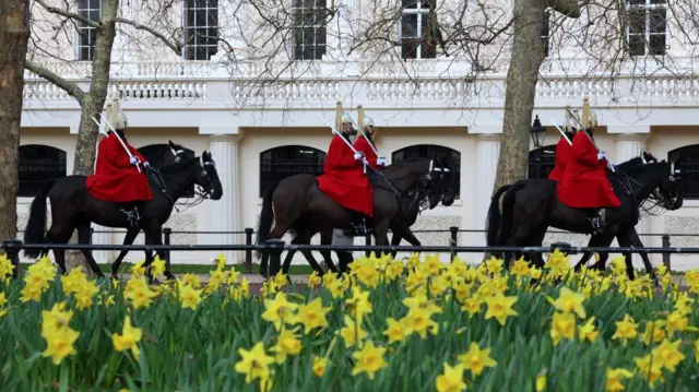 Household Cavalry on duty