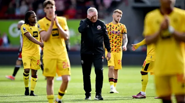 Sheffield United players look dejected