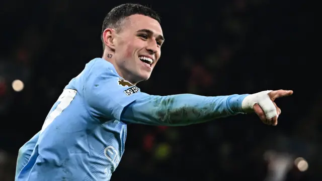 Phil Foden celebrates