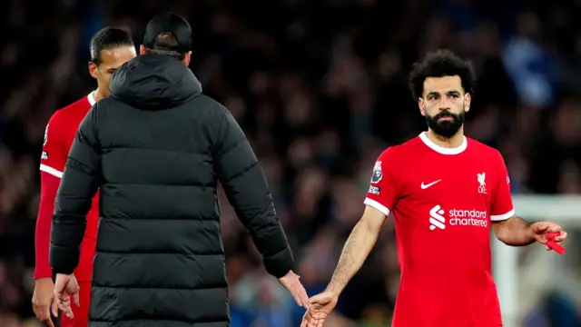 Jurgen Klopp and Mohamed Salah