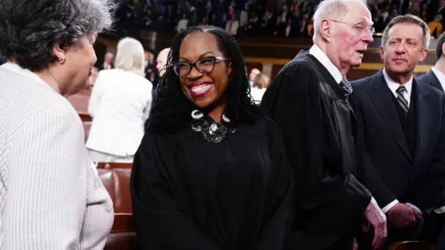 Supreme Court Justice Kentanji Brown Jackson at the State of the Union earlier this year.