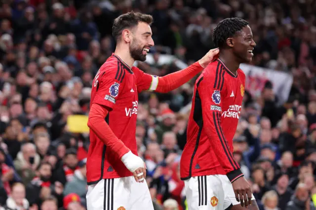 Bruno Fernandes celebrates