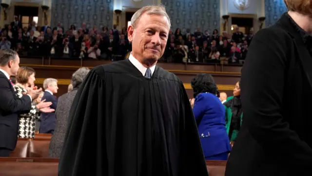 Chief Justice John Roberts at the State of the Union.