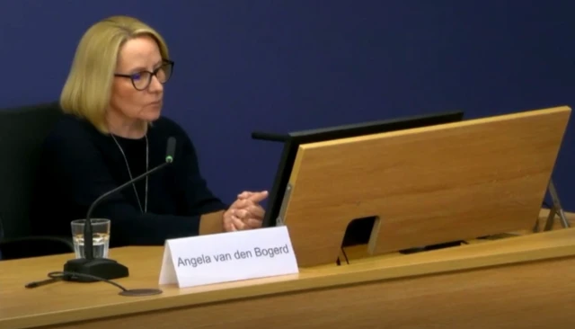 Angela van den Bogert during the hearing