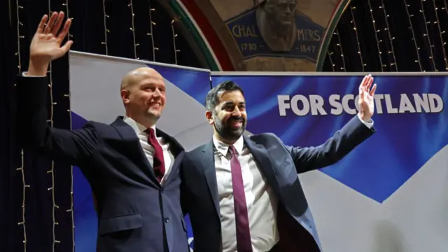 SNP Westminster leader Stephen Flynn with Humza Yousaf