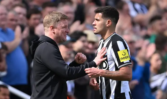 Eddie Howe and Bruno Guimaraes