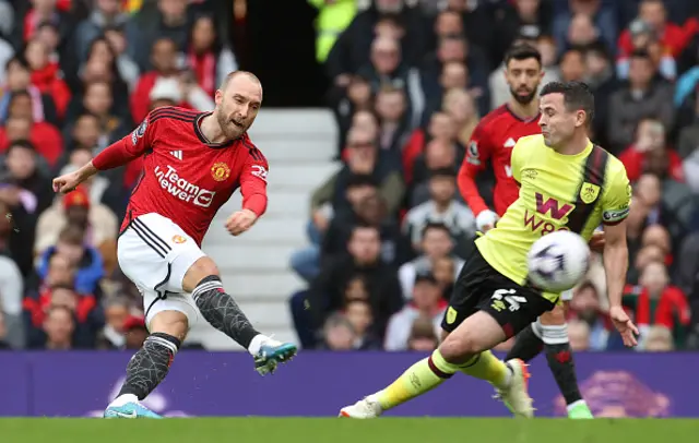 Christian Eriksen takes a shot at goal