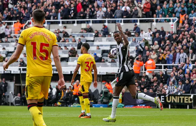 Newcastle United's Alexander Isak celebrates