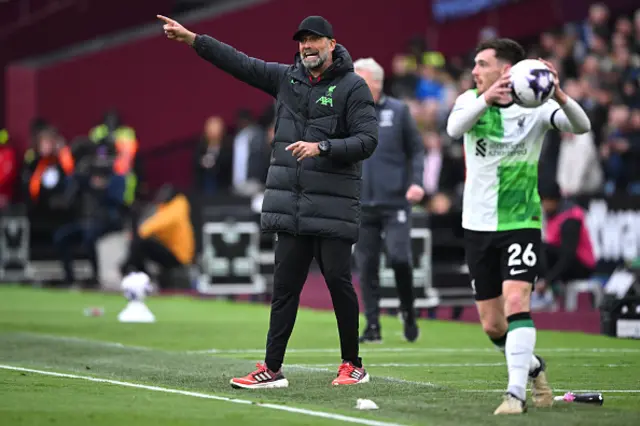 Jurgen Klopp, Manager of Liverpool, gestures