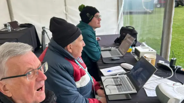 The Chester Road press tent