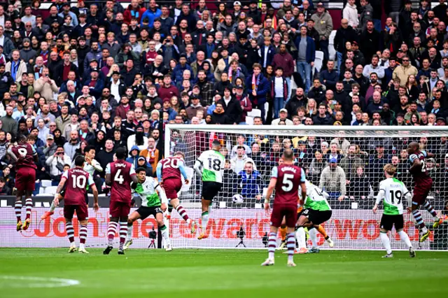 Jarrod Bowen of West Ham United scores