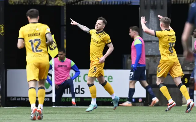 Livingston players celebrating