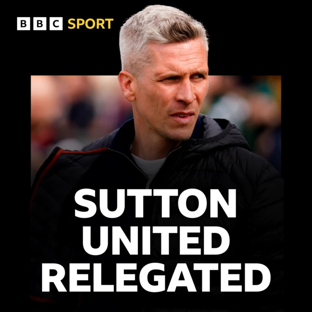 Sutton United relegated graphic