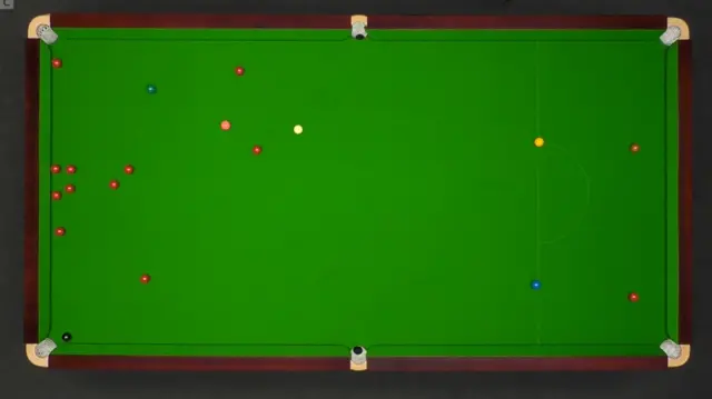 Action from Ryan Day's match with Ronnie O'Sullivan