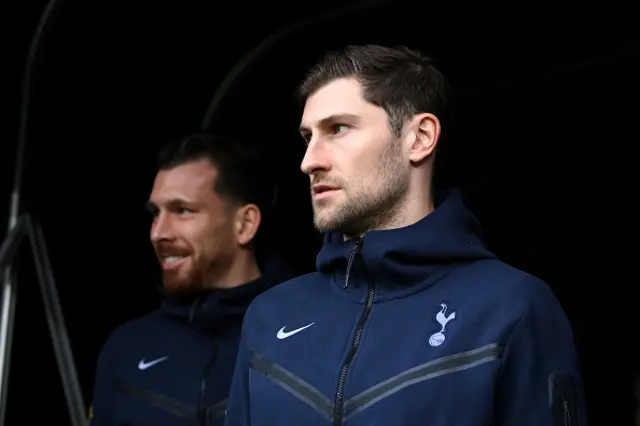 Ben Davies walks out the tunnel