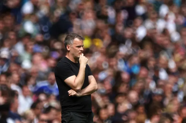 Tottenham manager Robert Vilahamn stands on the touchline