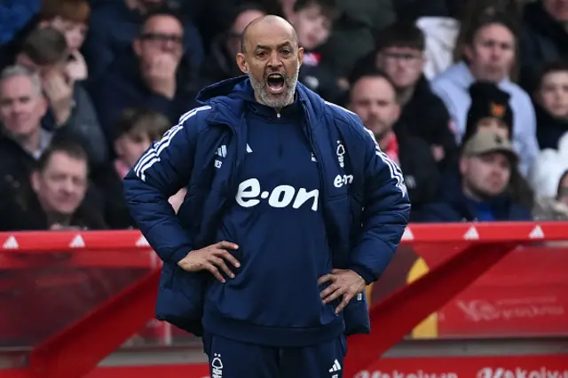 Nuno Espirito Santo gestures on the touchline