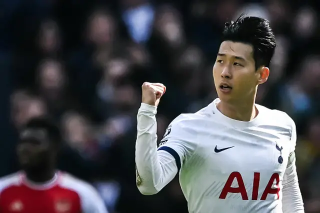 Son Heung-Min celebrates