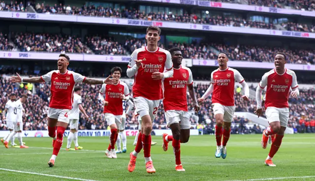 Kai Havertz of Arsenal celebrates scoring