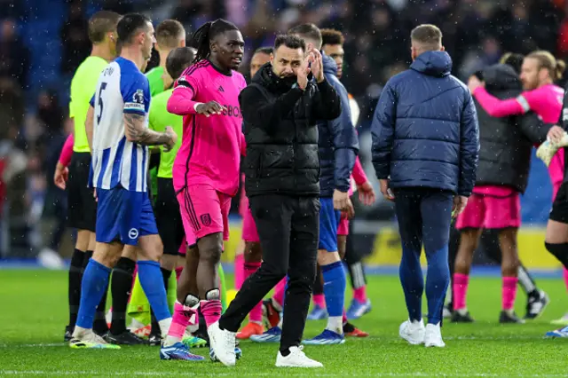 Head Coach Roberto De Zerbi of Brighton & Hove Albion