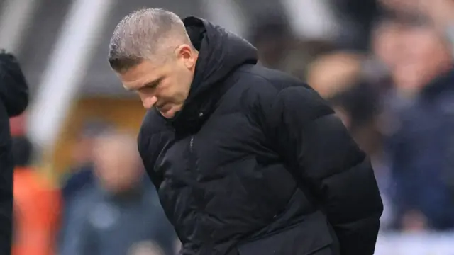 Ryan Lowe, Preston manager, looks down