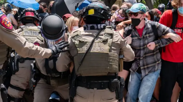 Texas State Troopers at the University of Texas in Austin