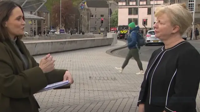 BBC Scotland's Laura Miller interviews Deputy First Minister Shona Robison