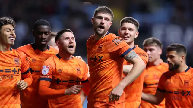 Ipswich celebrate against Coventry