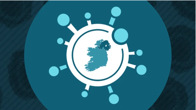 Graphic showing map of Northern Ireland during Coronavirus pandemic