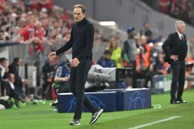 Tuchel turns away in disappointment on the touchline