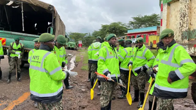 Officers from from Kenya's National Youth Service