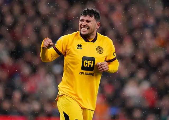 Gus Hamer celebrates scoring