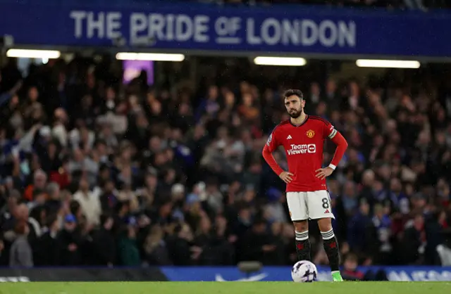 Bruno Fernandes looks deflated