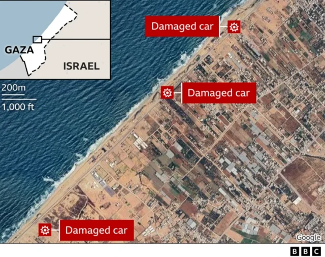 BBC Verify examines the damaged cars