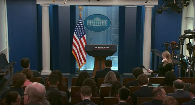 View of the White House press room