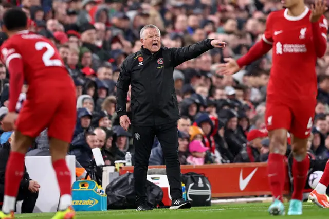 Sheffield United Chris Wilder on the touchline