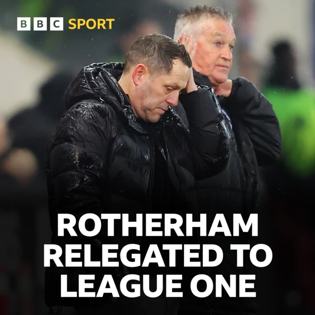 Rotherham relegated to League One