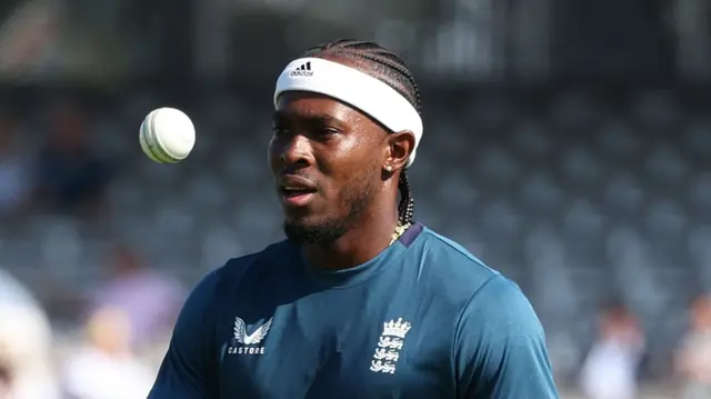 Jofra Archer training with England