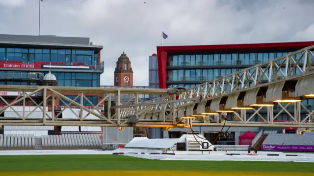 The covers are on at Old Trafford