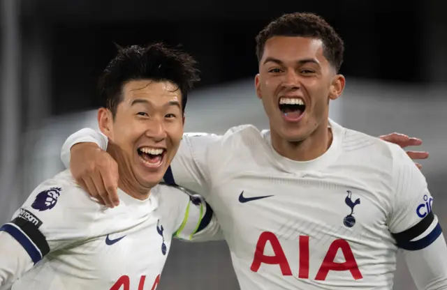 Son Heung-min and Brennan Johnson